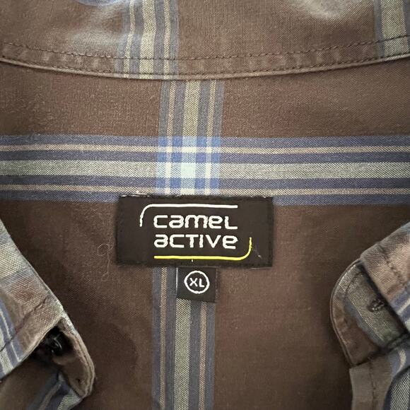 Camel Active Mens Plaid Button Down Shirt Size XL Grunge Skater Y2K Gorpcore - Picture 3 of 6